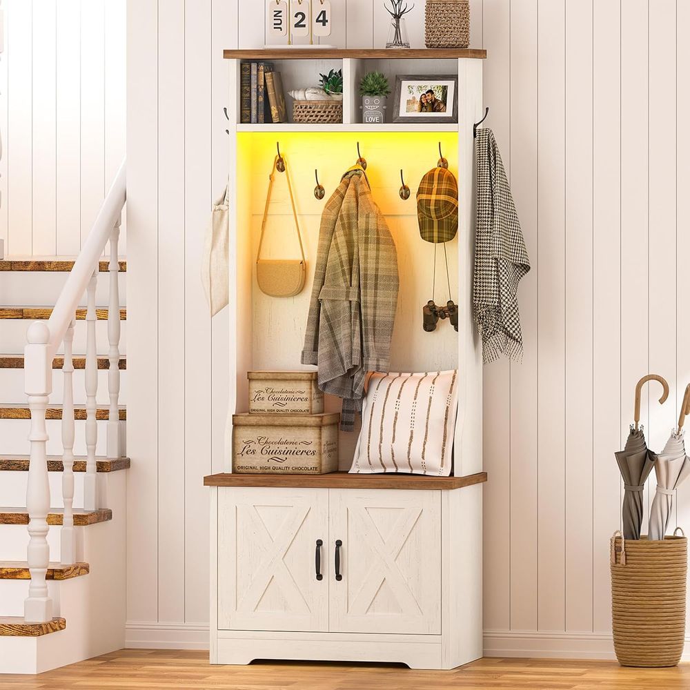 Shoe Tree - Small Hall Tree with Bench and