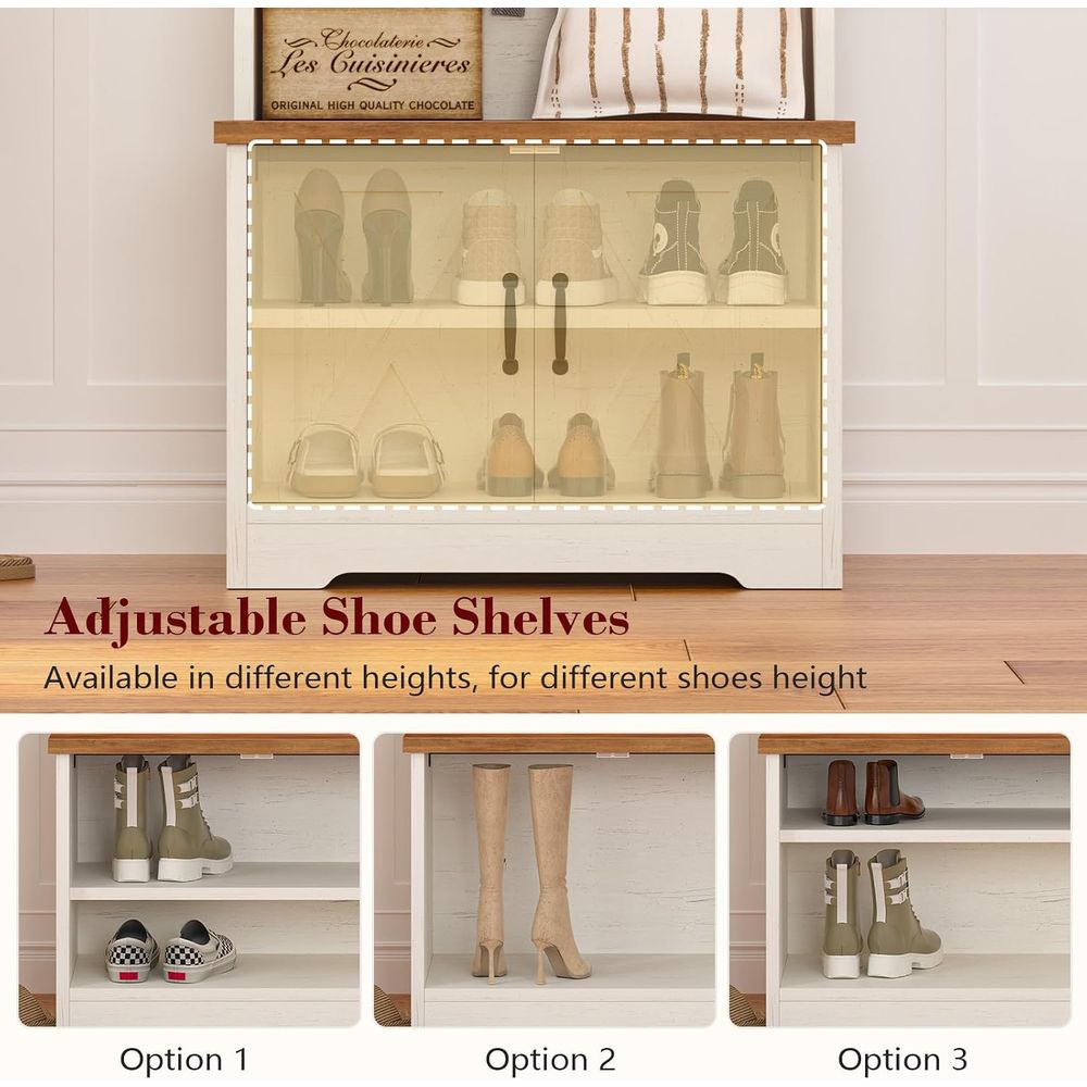 Small Hall Tree with Bench and - Shoe Tree ulasan dan harga