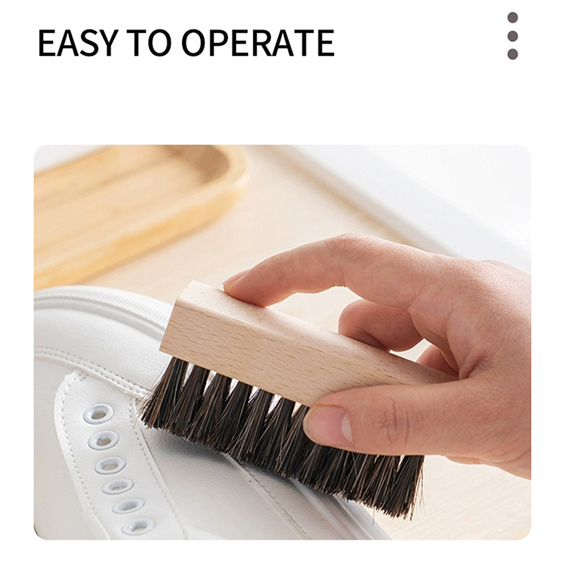 Useful Wood Handle Shoe Brush  - Shoe Cleaning Brush ulasan dan harga